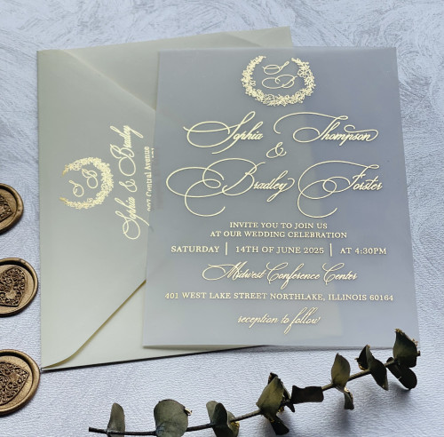 Sample of Elegant Vellum Wedding Invitations 