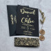 Black Wedding Invitations with Foil Lettering