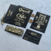 Sample of Black Wedding Invitations with Foil Lettering