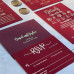 Burgundy Wedding Invitations with Foil Lettering