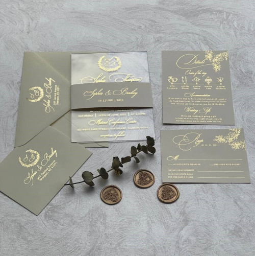 Sample of Elegant Acrylic Wedding invitations