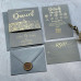Sample of Grey Wedding Invitations with Foil Lettering