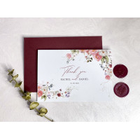 Printable Wedding Flowers Thank You Cards 