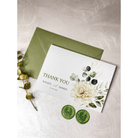 Summer Greenery Thank You Cards Template
