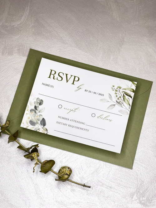 RSVP Cards Of Summer Wedding Invitation Template