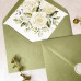 Summer Greenery Envelope Liner Template