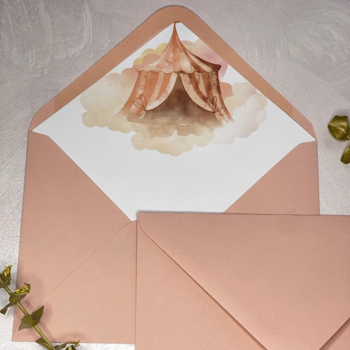 Light Pink Envelope Liner Template 