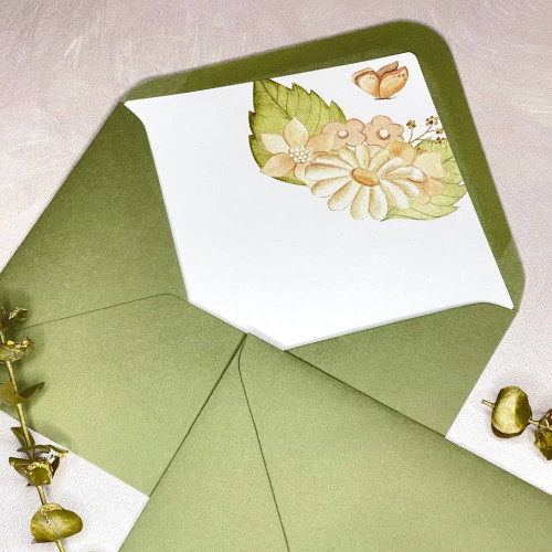 Safari Flowers Printable Envelope Liner 