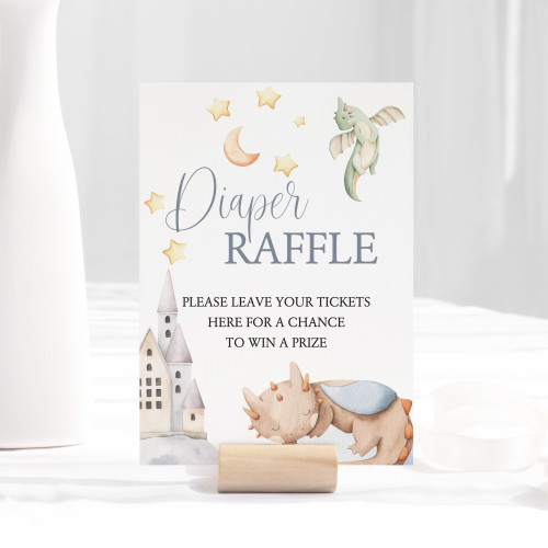 Dragon Diaper Raffle Table Signs Template