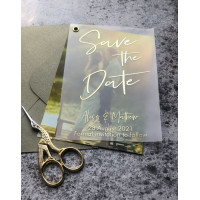 Vellum Photo Foiled Save the Dates