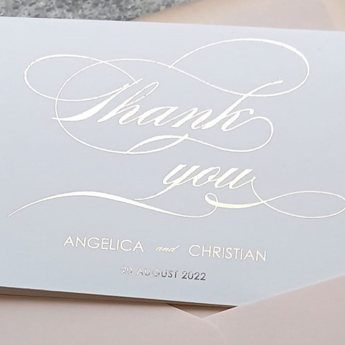 Sample of Wedding Thank You Cards