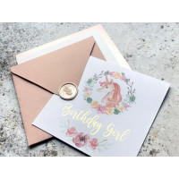 Birthday personalized cards with Unicorn 