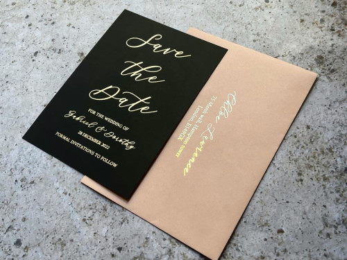 Sample of Black Save The Dates