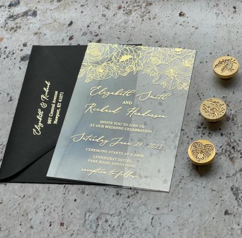 Sample of Acrylic Sephora Wedding Invitation
