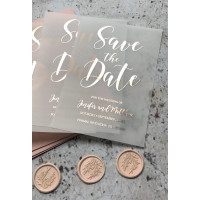 Foiled Vellum Save The Dates 