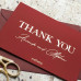 Burgundy Thank You Cards with foil