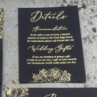 Details Cards Of Acrylic Sephora Wedding Invitation