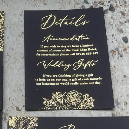Details Cards Of Acrylic Sephora Wedding Invitation