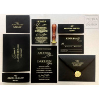 Sample of Foilpress Black Wedding Invitations
