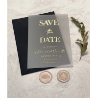 Sample of Foil Lettering Save The Dates