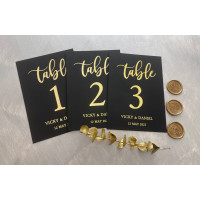 Sample of Black Table Numbers