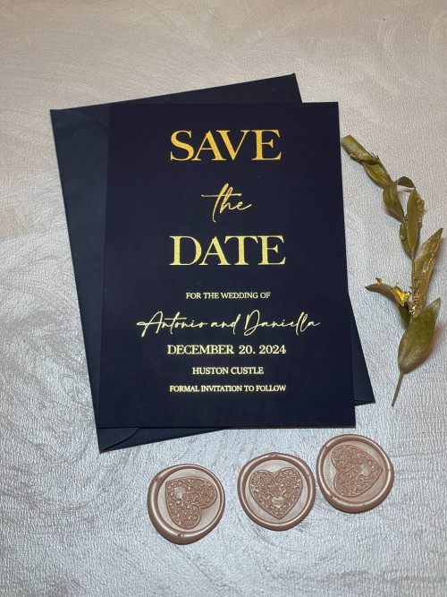 Sample of Navy blue Save The Dates