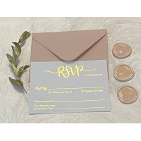 RSVP Cards Of Foiled Vellum Wedding Invitation