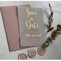 Save the Dates With Foil Lettering