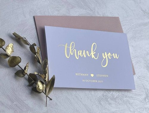 Thank You Cards With Foil Lettering