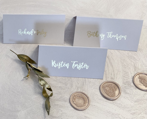 Wedding Place Cards with foil