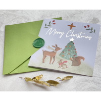 Foil Lettering Merry Christmas Card