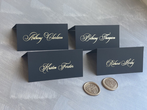 Wedding Navy Place Cards