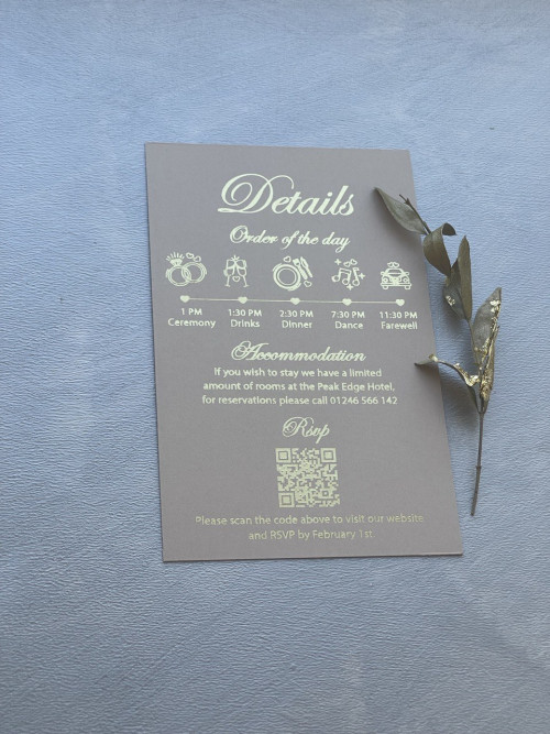 Details Cards Of Sweet 16 Invitation on Vellum