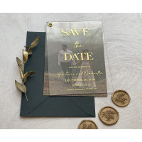 Acrylic Wedding Save The Dates with Photo