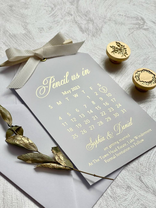 Sample of Save the Date Pencil Us In. Calendar
